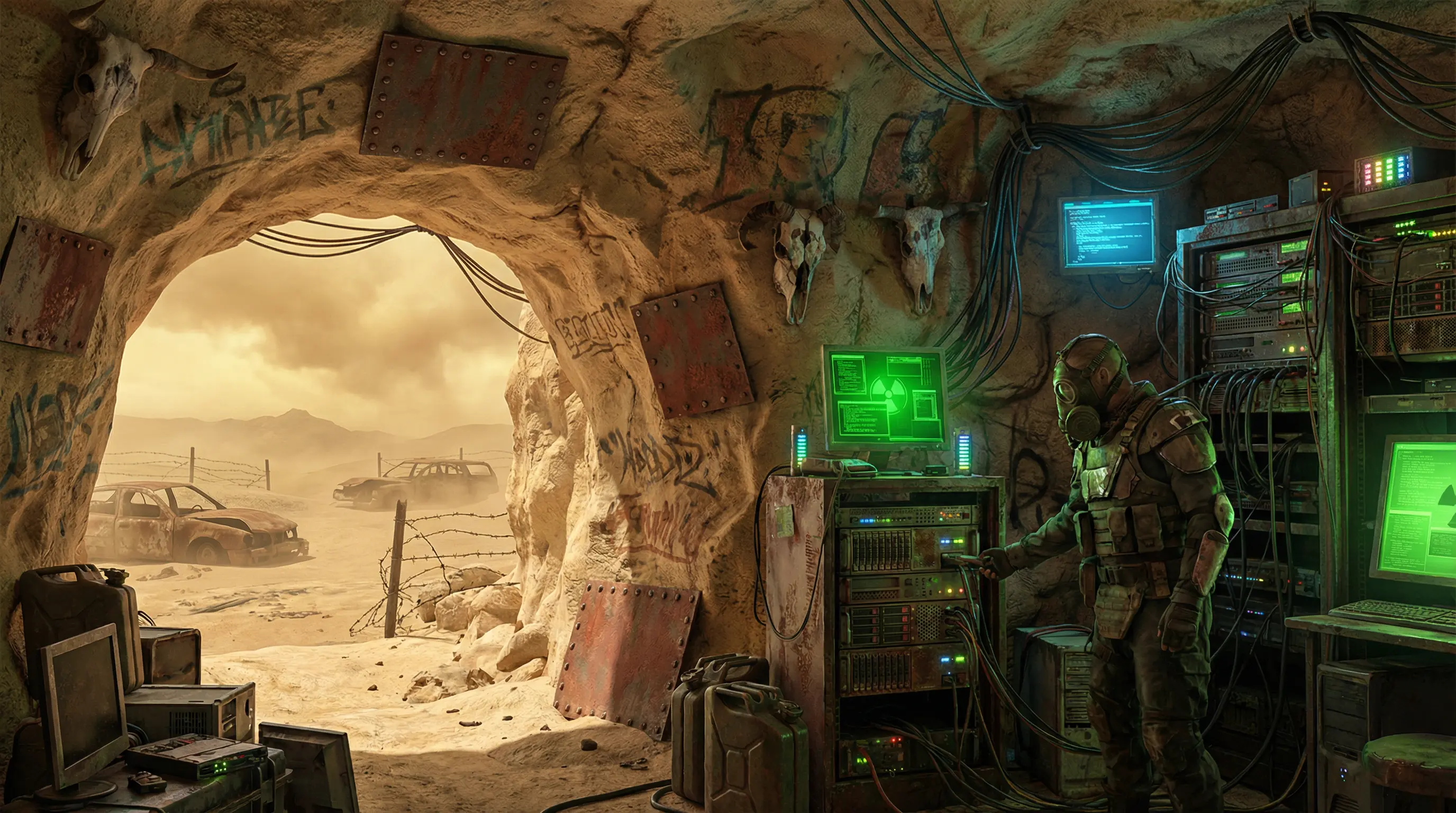 废土中隐藏的数字绿洲服务器室